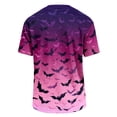 thumbnail image 5 of Fabrcox S-4XL Halloween Mens Shirt Funny Pumpkin Spider Web Mens Short Sleeve Shirts Outdoor Fall Corduroy Mens T Shirts Graphic Purple M, 5 of 7