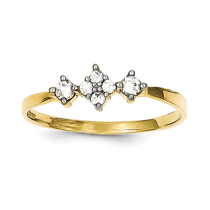 Kevin Jewelers 10k Yellow Gold CZ Ring