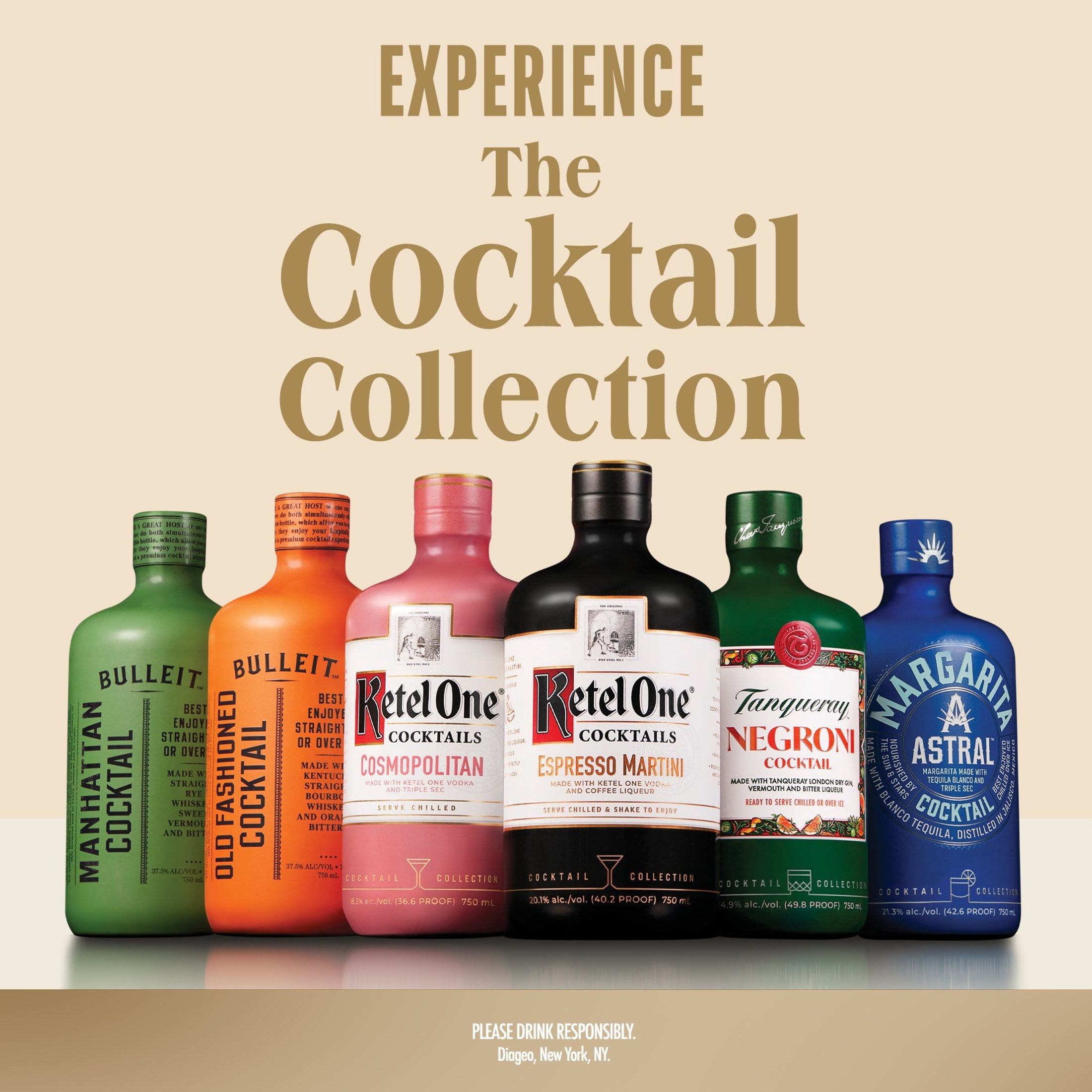 Ketel One Cosmopolitan Cocktail (Made with Ketel One Vodka), 750 mL, 18% ABV