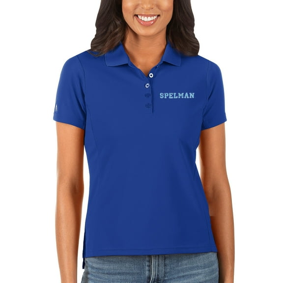 Women's Antigua Royal Spelman College Jaguars Legacy Pique Polo