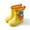 Yellow, variant on Xfvqtps Kids Rain Boots Waterproof Thick Soled Non-Slip Cute Dinosaur Pattern Garden Mid Calf Boots for Toddler Boys and Girls
