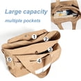 thumbnail image 4 of URSOFINE Women's Lightweight Water Repellent Oxford Tote Bag Large Capacity Multi Pocket Shoulder Crossbody Handbag Travel Commute Bag with Luggage Sleeve, 4 of 8