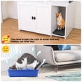 thumbnail image 5 of AOILE 60-Inch Tall Cat Litter Box Enclosure – Wooden Hidden Cat Furniture with Shelves, 2 Doors, Sockets & Pull-Out Tray, 5 of 9