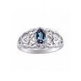 thumbnail image 1 of RYLOS Rings for Women Sterling Silver Ring Filigree Heart Birthstone Ring 6X4MM Gemstone &  Diamonds June Alexandrite Jewelry for Women Size 8, 1 of 7