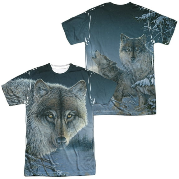 Wild Wings Midnight Wolves Unisex Adult Sublimated Costume T Shirt (Front/Back), 3X-Large