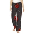 thumbnail image 2 of Kdxio Women's Comfy Stretch Red LadybugsPrint Drawstring Pajama Pants-X-Large, 2 of 9