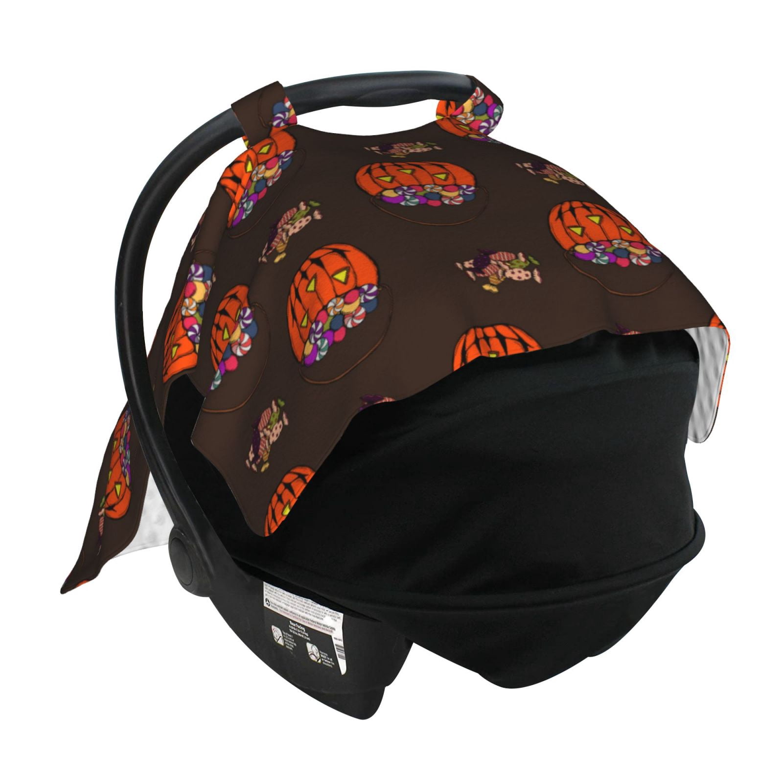 Car Seat Cover Baby - halloween candy pumpkins Breathable Infant Car Seat Cover for Baby Carseat, Lightweight Comfort Baby Essentials Must Haves Newborn Stuff for Girl Boy