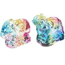 FRCOLOR Elephant Figurine Decor Crystal Glass Home Decoration with Unique Shape and Good Luck 2 Pieces
