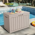 thumbnail image 3 of 45 Gallon Resin Deck Box, Lockable Patio Outdoor Storage Box for Furniture, Garden Tools and Tools Storage, Waterproof Outside Storage Boxes - Gray, 3 of 7