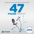 thumbnail image 4 of Stamina Vélo d'Exercice Cardio Intérieur Assis Droit avec Haut du Corps, Gris, 4 of 13