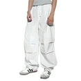 thumbnail image 2 of Pantalones casuales Sunloudy para hombre con cordón elástico en la cintura, decoración de bolsillo suelto, ropa de color sólido Sunloudy S,M,L,XL,XXL, 2 of 6