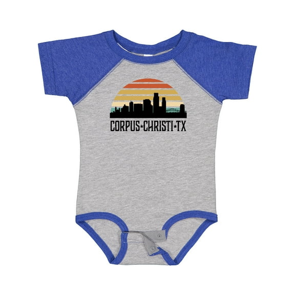 Inktastic Corpus Christi Texas Skyline Retro Boys or Girls Baby Bodysuit