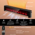 thumbnail image 5 of 1400W Electric Baseboard Heater with Realistic Multicolor Flame-Black, 5 of 9