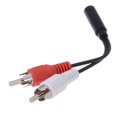 thumbnail image 3 of 2in1 Audio cable 3.5mm to 2rca double lotus head audio adapter cable av cable, 3 of 6