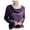 Purple, variant on Women's Long Sleeve Tops Cowl Neck Solid Color Casual T-Shirts Loose Tunic Blouses Going out Tee Shirts(White,XX-Large)