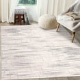 thumbnail image 2 of Garvee 10x13 Modern Abstract Area Rug Striped Print Carpet, Machine Washable Rug with Non-Slip Backing Stain-Resistant Soft Rugs Low-Pile Floor Cover for Living Room Bedroom Home Office, Brown, 2 of 8
