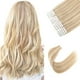 thumbnail image 1 of Sixstarhair Extensiones de cabello rubio resaltado con cinta en extensiones de cabello humano rubio oscuro sucio mezclado con rubio ceniza P12-60 extensiones de cabello humano Remy premium [color P12-, 1 of 5