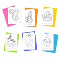 thumbnail image 2 of Coloring Cards: Set of 6 Easter Cards for Kids to Color and Practice Letter Writing - Happy Easter Cards with Envelopes 100% Recycled and Made in USA (Easter), 2 of 4