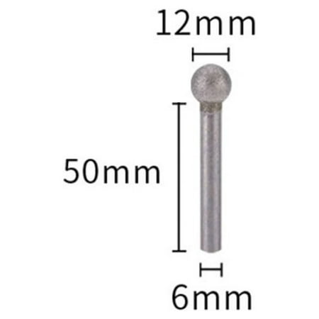 

BCLONG 6Mm Shank Spherical Head Diamond Grinding Bit Round Ball Burs For Stone Drill