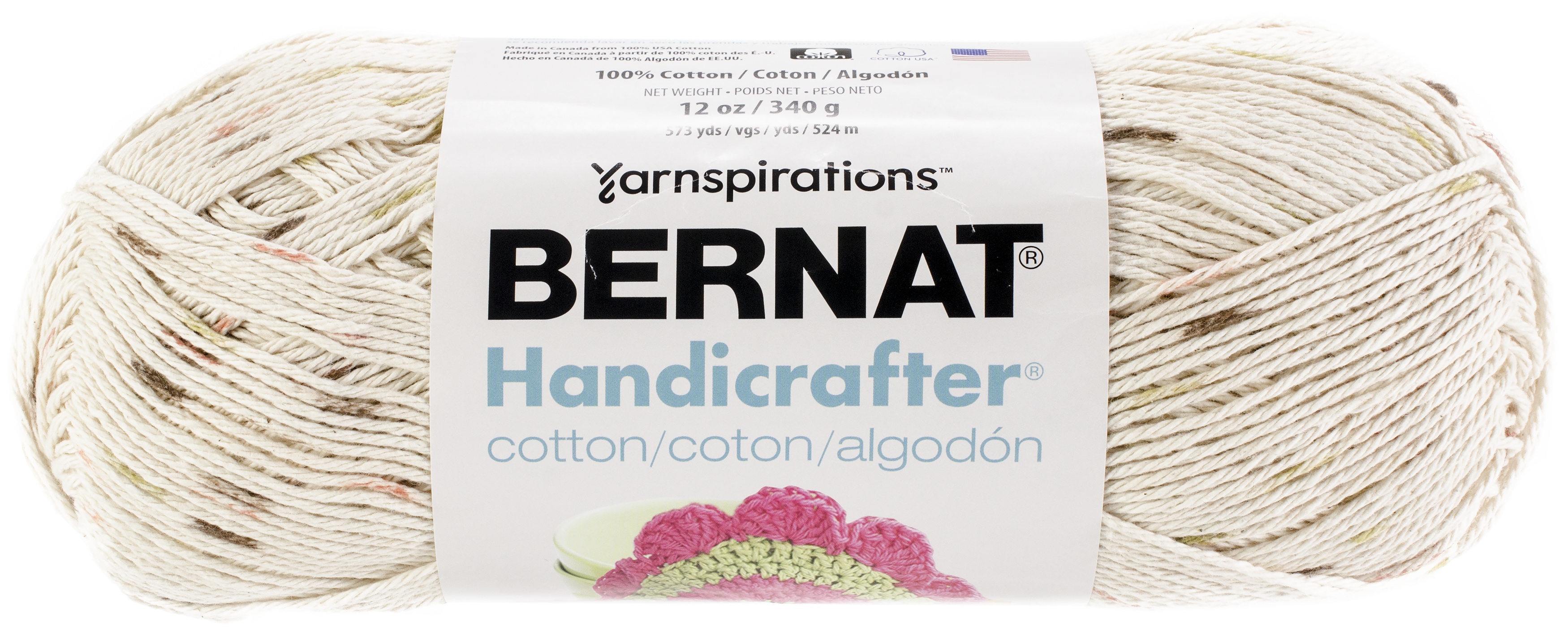 Bernat Handicrafter Cotton Yarn, Gauge 4 Medium Worsted, Sonoma Print