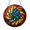 Acrylic 3.5 Inch, variant on Round Geometric Concentric Circles Window Hanging, Stained Glass Style Art for Creative Home Styling