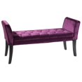 thumbnail image 1 of Hawthorne Collections Banc de Salon en Velours Touffeté Violet, 1 of 1