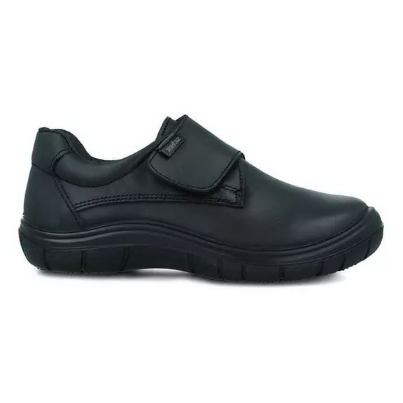 Zapato Escolar Audaz Negro De Piel Niño Casual