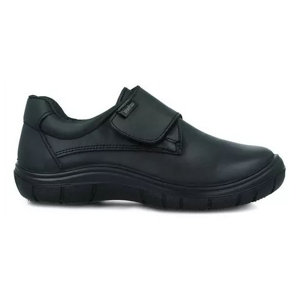 Zapato Escolar Audaz Negro De Piel Niño Casual