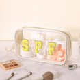 thumbnail image 4 of Bolsa de maquillaje Kacctyen Clear Beach Swim, impermeable, de nailon, blanca, 4 of 7