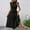 B319 Black plus size summer dresses clearance under $5, variant on Women Dresses under $10! Cagogo Women's Summer Long Dresses Casual Ruffle Sleeveless Mock Neck Smocked Tiered Boho Flowy Swing Maxi Dress 2025 Trendy Wedding Guest Dresses