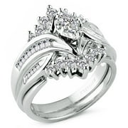 Everlasting Love 7/8 Carat Diamond 14k White Gold Bridal Set