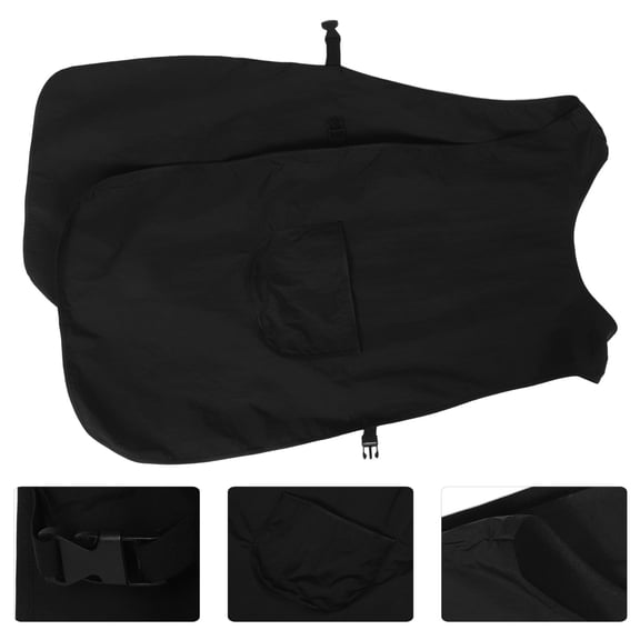Topbathy Salon Workwear Barber Vest Double Sided Black Apron with Pockets for Hairdressers