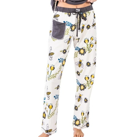 

LazyOne Pajamas for Women Cute Pajama Pants and Top Separates Queen Bee Flowers Medium