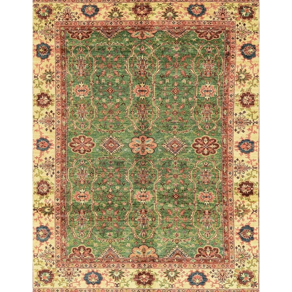 Ahgly Company Indoor Rectangle Abstract Red Fox Red Area Rugs, 8' x 12'