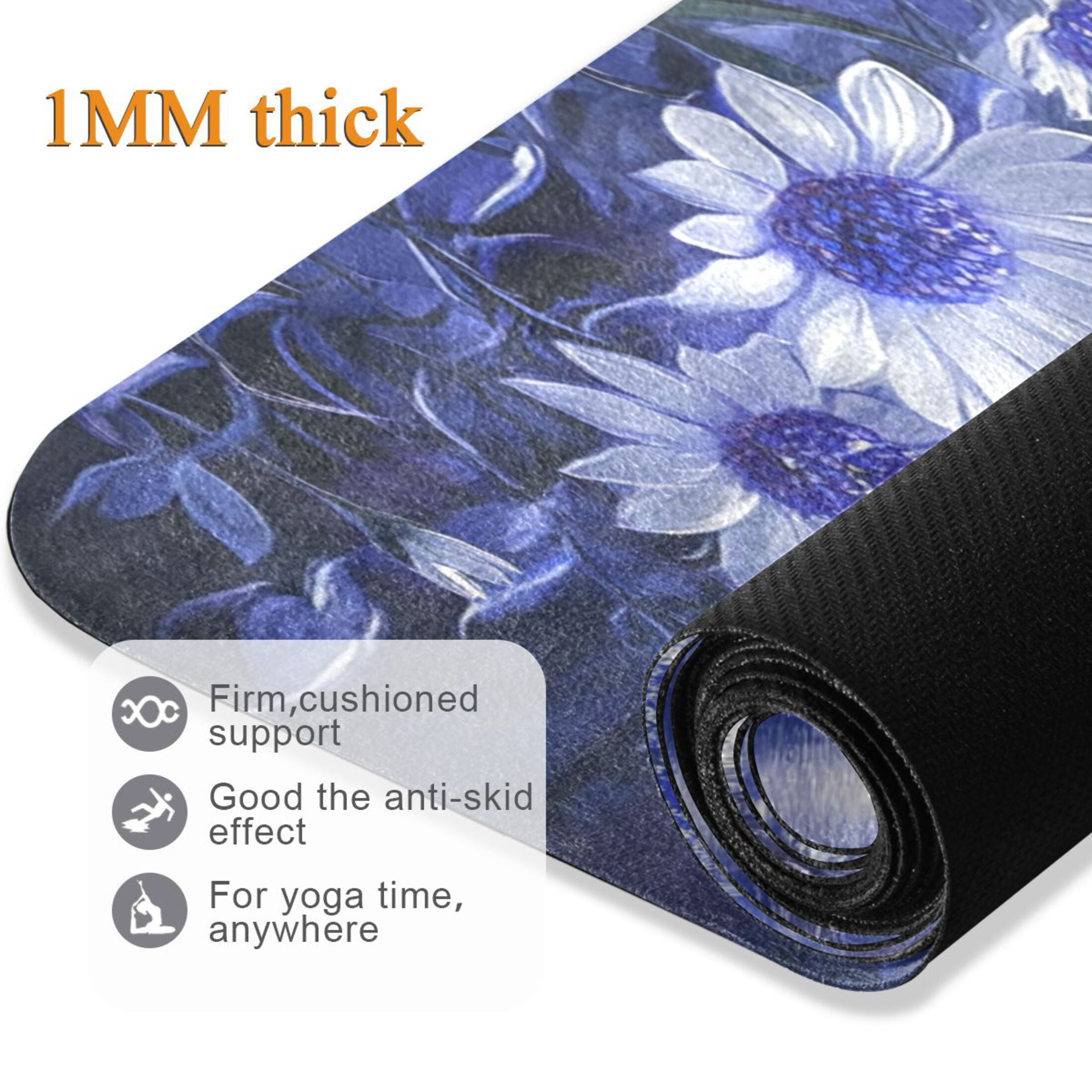 BZSMCE Yoga Mat Women Purple Fantasy Palacel Fitness Mat