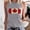 Grey, variant on Women Tank Tops Canada Flag Graphic Print Crew Neck Loose Tank Top Womens Camisole Brick Red L