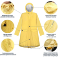 thumbnail image 4 of Poncho de Pluie Léger Réutilisable Imperméable avec Capuche / Manteau Extérieur Polyvalent pour Randonnée, Camping et Aventures, 4 of 6