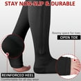thumbnail image 6 of Ailaka Zipper Compression Socks, 15-20 mmHg Knee High Open Toe Compression Socks for Men Women,Black,1 Pair, 6 of 8