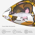 thumbnail image 5 of ZICANCN Cute Yellow Cat Decorative Throw Pillow Covers, Bed Couch Sofa Decorative Knit Pillow Covers for Living Room Farmhouse 26"x26", 5 of 8