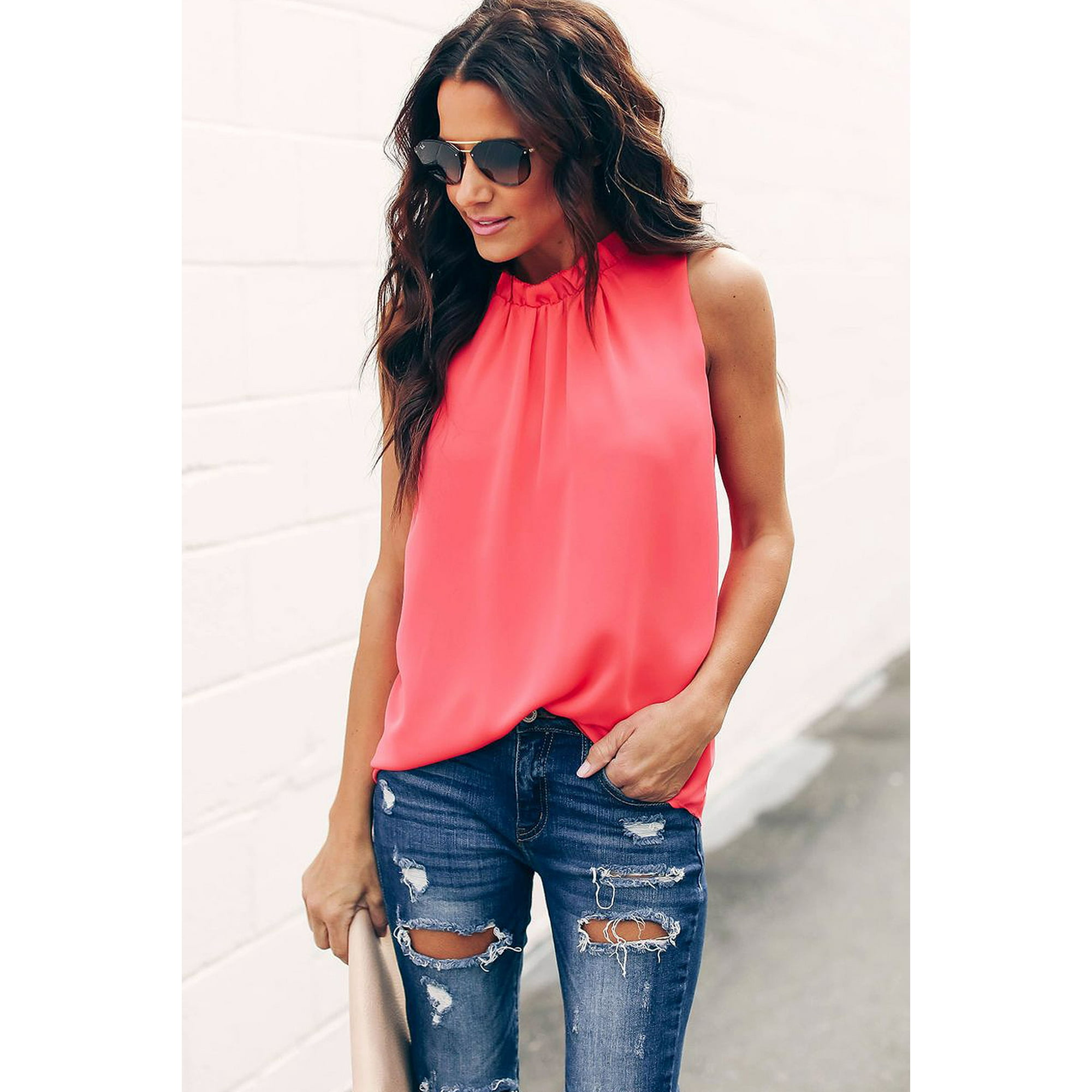 High neck tank top wholesale hot sale