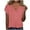 Pink, variant on Puntoco Short Tops Blouses for women Women's Casual Short Sleeve Solid Ladies Round Neck Top Blouse Gray M(M)