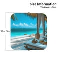 thumbnail image 2 of Drink Coasters, Luxurious Tropical Beach Retreat -PVC Leather Coasters Sets of 4 for Tabletop Protection - Bar Accessories, Coasters for Drinks Cup Aesthetic Coasters Home Office Decor Square, 2 of 5