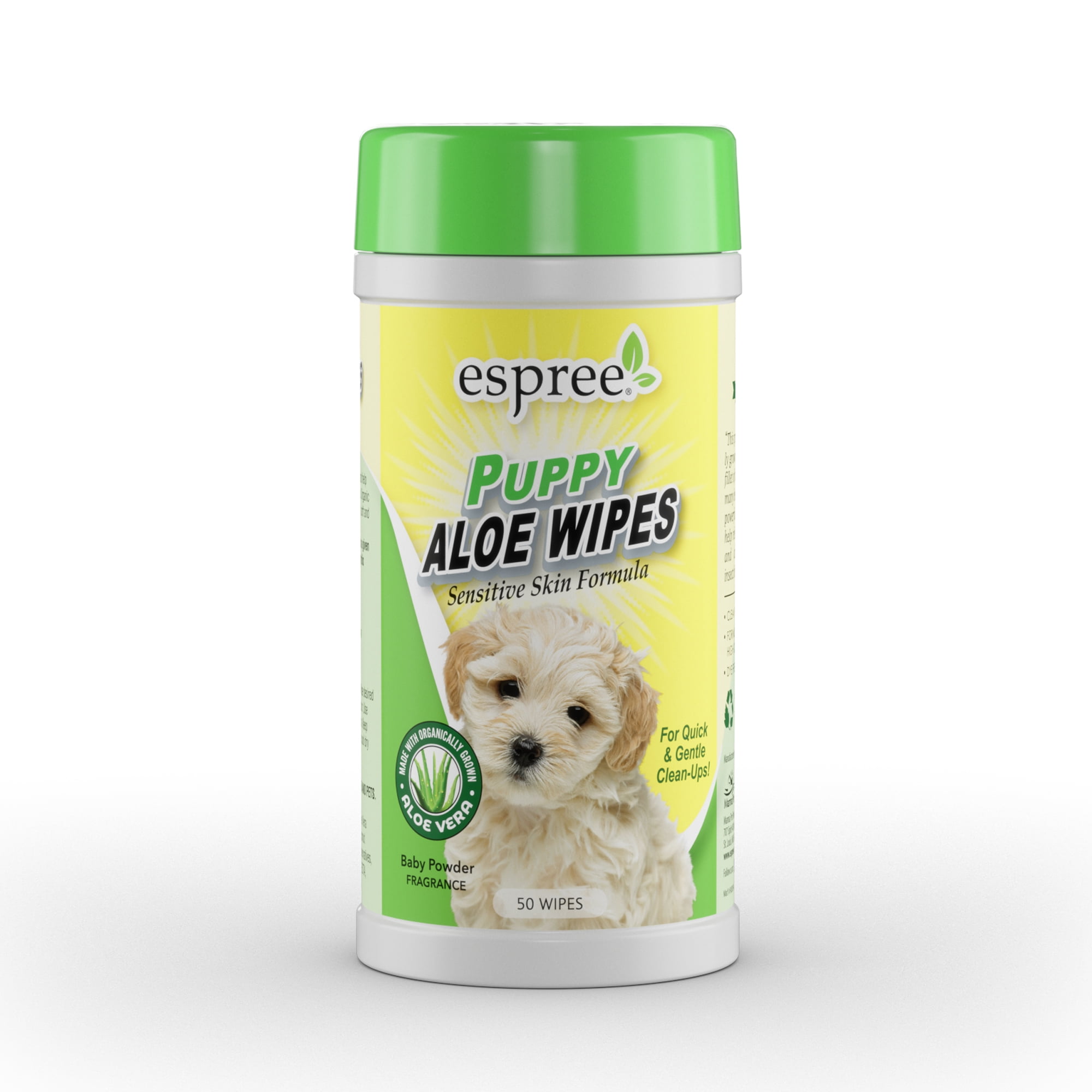 Espree Puppy Aloe Cleaning Wipes for Dogs, 50 Count