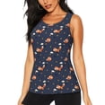 thumbnail image 1 of Balery Cartoon Fox Camiseta sin mangas estampada ligera para mujer, tops de entrenamiento sin mangas, camisetas de yoga transpirables de secado rápido.-XX-Large, 1 of 7