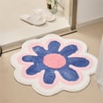 thumbnail image 2 of Mightlink Floor Carpet Cute Non-slip Decorative Pashmina Flower Shape Absorbent Bath Rug Bathmat for Daily Use, 2 of 7