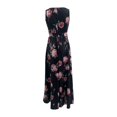 thumbnail image 4 of Womens Maxi Dresses Flowy Ruched Floral Print Boho Dress Wrap V Neck Sleeveless Sundress Elegant Formal Party Wedding Guest Dresses Beach Vacation Outfit, 4 of 8
