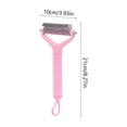 thumbnail image 4 of FEOLGEHLY Pet Dematting Comb for Dogs Cats - Undercoat Rake Deshedding Brush with Stainless Steel Rounded Tips, Non-Slip Handle, Gentle on Skin, Tool for Long Short Hair Breeds (Pink), 4 of 7