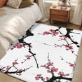 thumbnail image 4 of Area Rugs for Living Room 4x6 Ft, Pink Plum Blossom Non Slip Area Rugs for Kitchen Bedroom Entryway, Farmhouse Botanical Spring Floral Washable Carpet Runner Rug Floor Mats for Bedroom Home Decor, 4 of 8