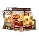 thumbnail image 1 of Kits de construcción de casas de panadería en miniatura, adornos de juguete educativos con LED, casa de Diorama de panadería para niños y, 1 of 9