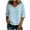 Light Blue, variant on Linen Cotton Shirt For Women Summer Casual V Neck Button Front Lace Trim Half Sleeve Blouse For Beach Vacation Weekend Office Wear Travel Brunch Daily Layering Outfits